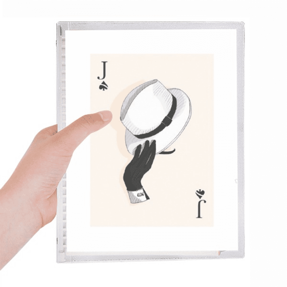 spade j playing cards pattern notebook loose diary refillable journal statiry