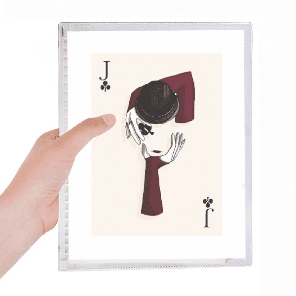 spade j playing cards pattern notebook loose diary refillable journal statiry