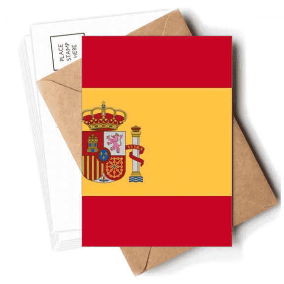 spain national flag eu country Postcards Envelopes Blank Note Cards Mailing