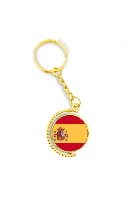 spain national flag eu country metal connector key chain accessory en keyholder