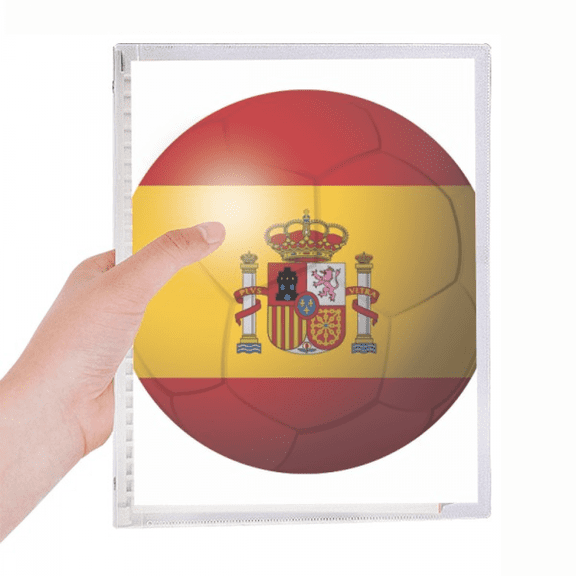 spain national flag soccer football notebook loose diary refillable journal statiry