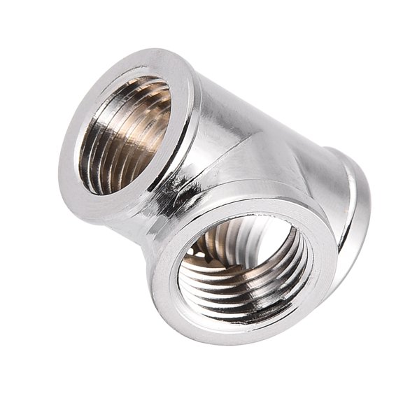<span Style="background:red"></span> Brass 3,Way Tee Fitting, G1/4" For PC Liquid Cooling, Durable  Reliable