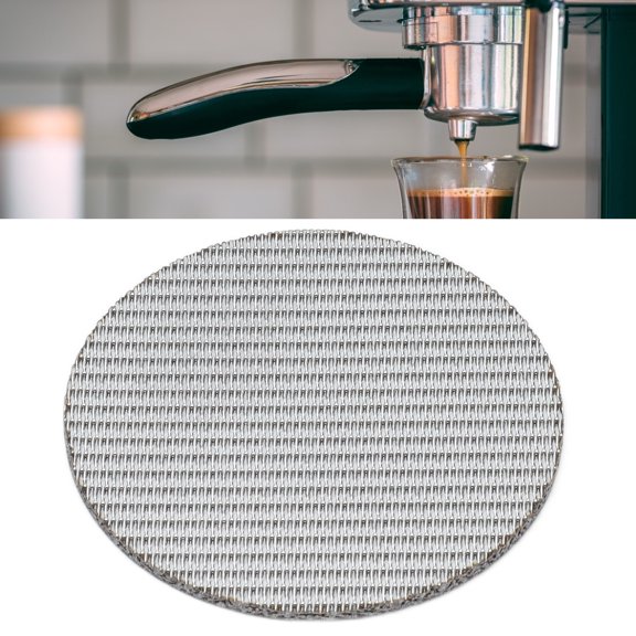 <span Style="background:red"></span> Puck Screen Filter, 50m Stainless Steel, Enhances Coffee Flavor Extraction, Home/Office