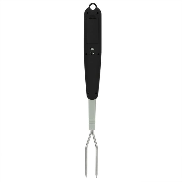 <span Style="background:red"></span>,Read Cooking Thermometer With Fork, Stainless Steel, LCD Display, Precise Temp Control