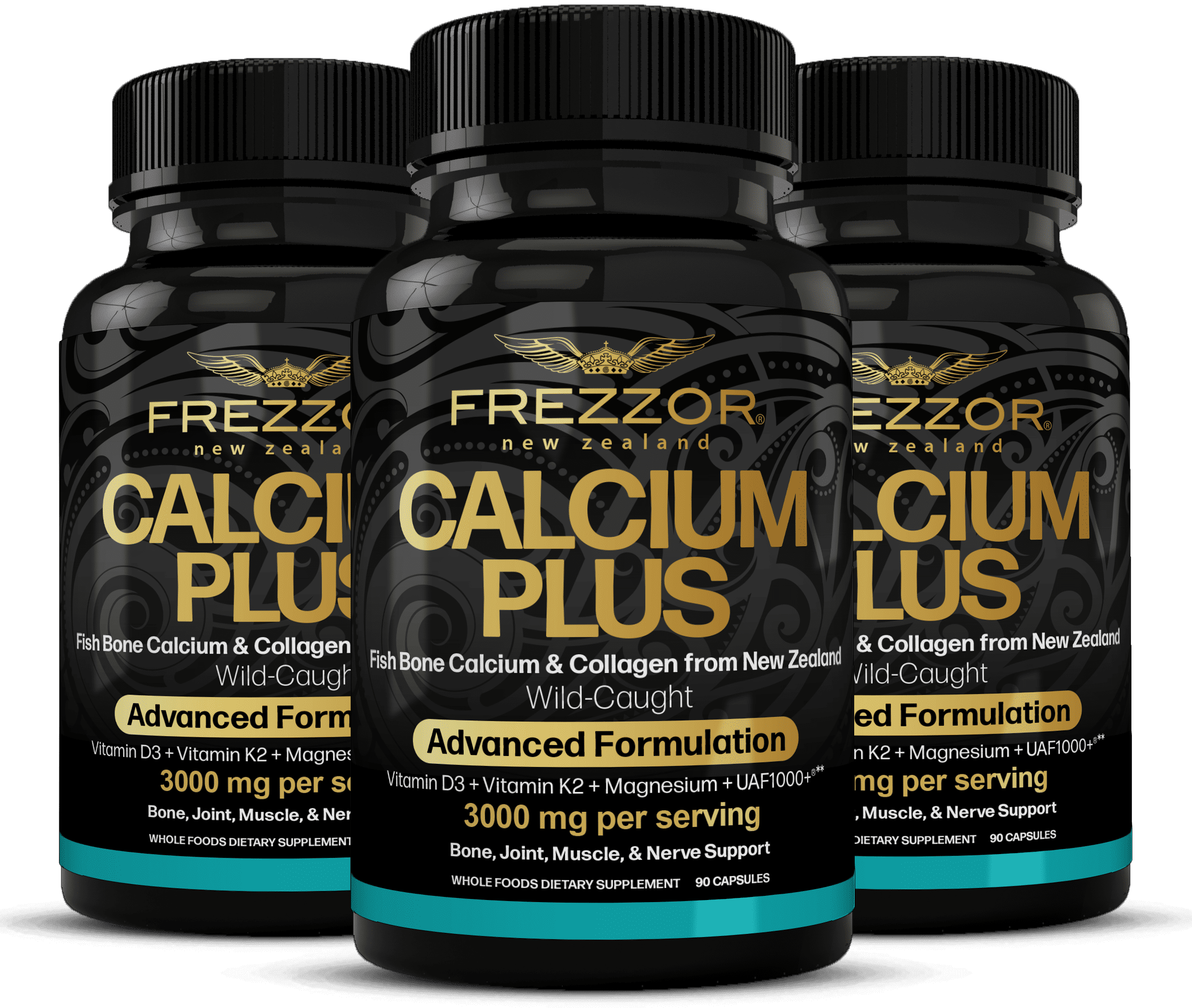 <span style="font-size: 10.5pt;">FREZZOR Calcium Plus Magnesium, Highly Bioavailable Bone Supplement,</span> Vitamins K2 and D3, 3-Pack, 270 Capsules