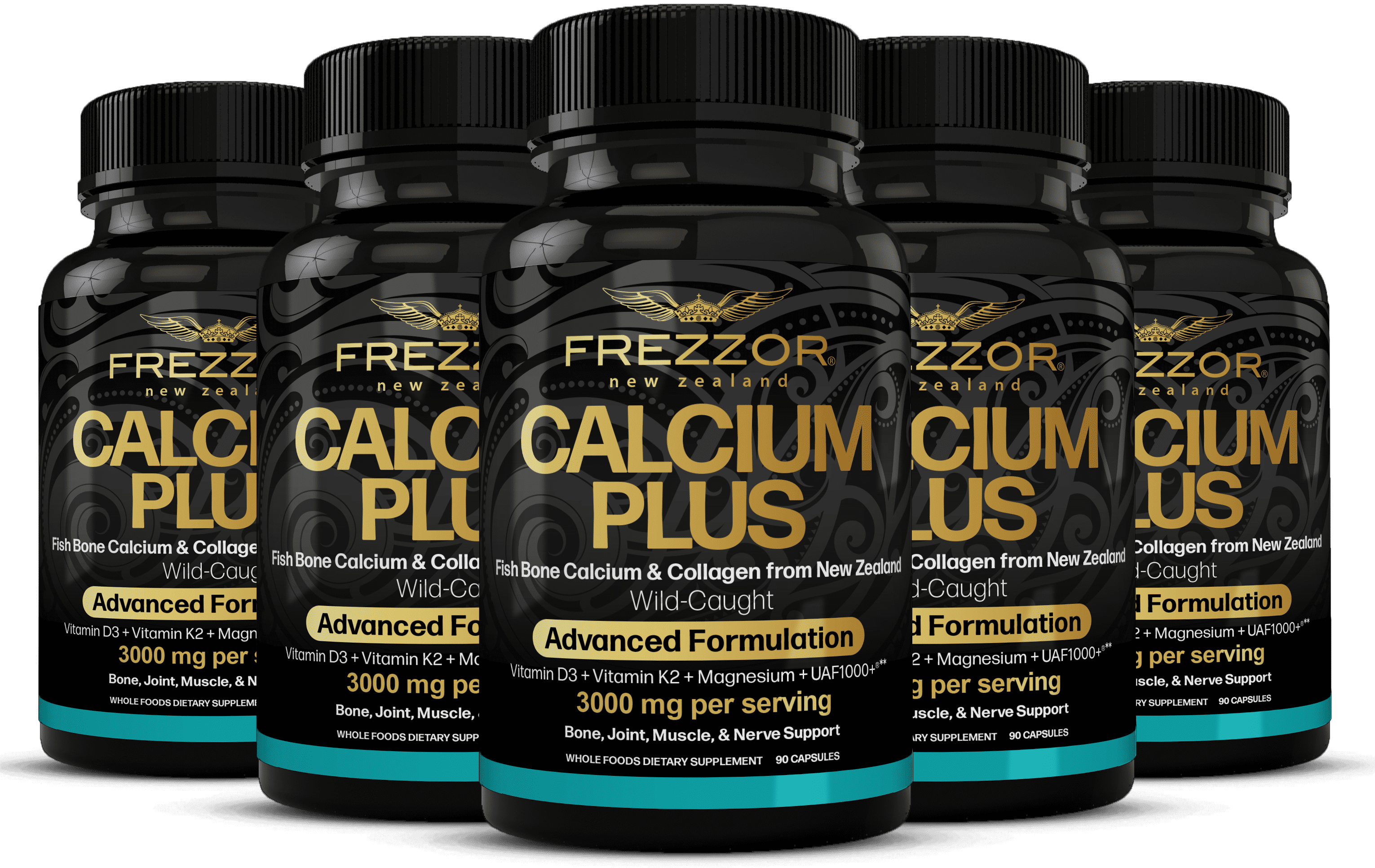 <span style="font-size: 10.5pt;">FREZZOR Calcium Plus Magnesium, Highly Bioavailable Bone Supplement, </span>Vitamins K2 and D3, 5-Pack, 450 Capsules