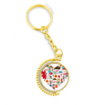 thumbnail image 1 of spanish heart bullfight flango flag metal connector key chain  accessory en keyholder, 1 of 3