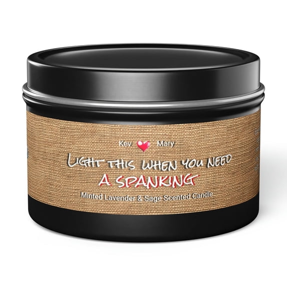 spanking Tin 5 scents Candle Valentines Day gift for boyfriend girlfriend
