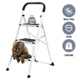 thumbnail image 1 of spanspace 3 Step Folding Ladder, Portable Lightweight Folding Step Stool with Handgrip, Wide Anti-Slip Platform Steps, 330 lbs Capacity, 1 of 7