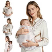 Capakiddo Baby Carrier for Newborn to Toddler, Ergonomic and Lightweight Infant Carrier, Hands Free Comfort Enhanced Lumbar Support Easy to Wear, Houndstooth