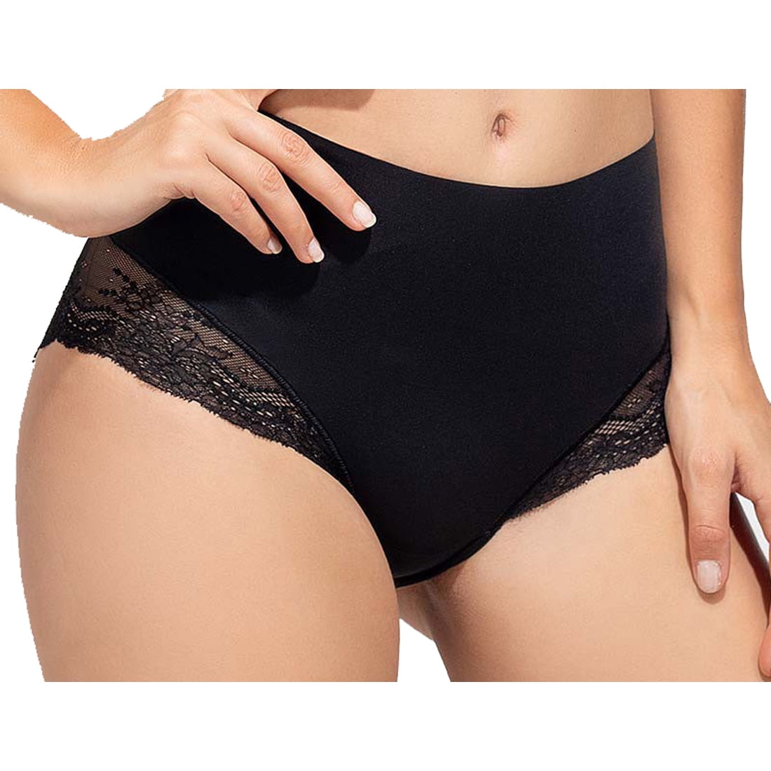 spanx women's undie-tectable lace hi-hipster panty black x-large