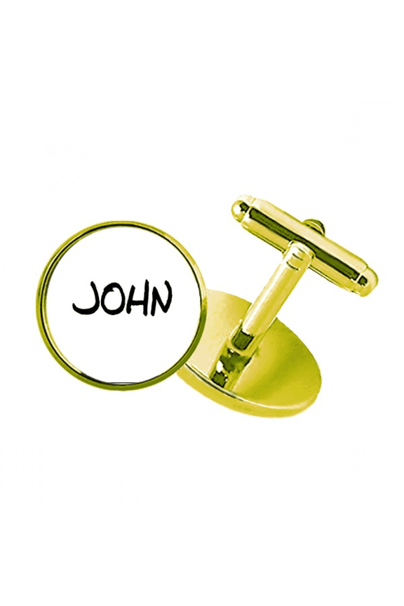 special handwriting english name john studded business metal cufflinks en
