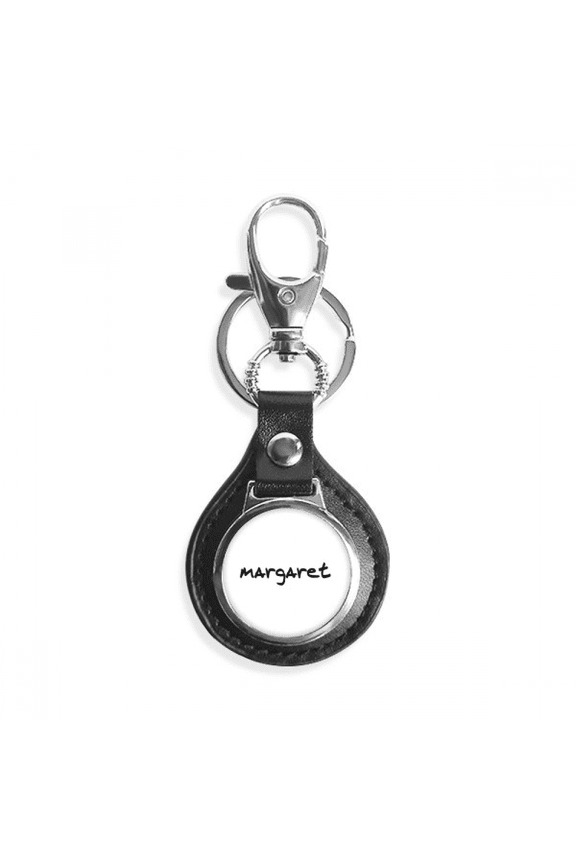 special handwriting english name margaret key link chain keyholder finder hook metal