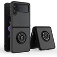 thumbnail image 1 of is specially designed for Samsung Galaxy Z Flip3(5G) Anti-fall,anti-fingerprint, built-in 360° rotating ring bracket solid and durable magnetic car phone case, suitable for 6.7inches Male-Black, 1 of 12