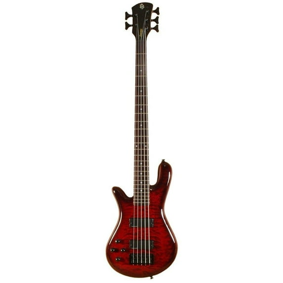 spector lg5clsbclh legend5 classic black cherry gloss bass guitar - left-handed