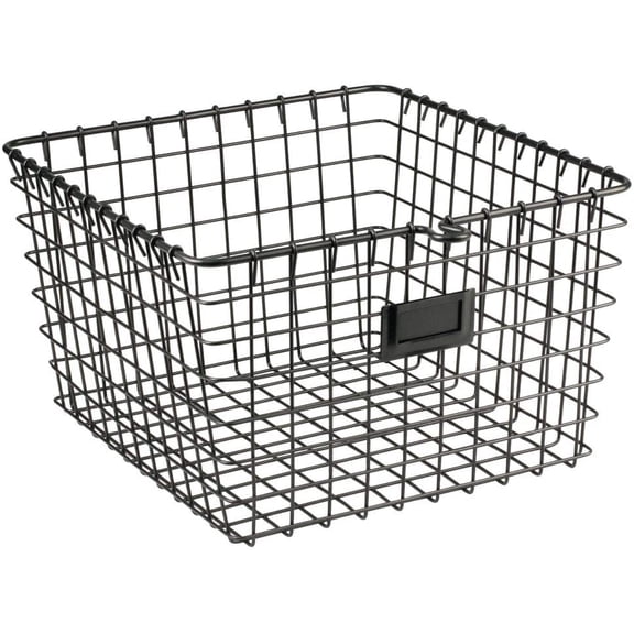 spectrum diversified wire storage basket, medium, industrial gray