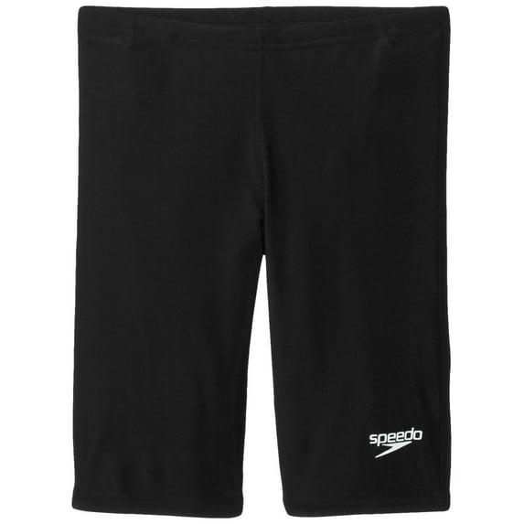 speedo big boys' pro lt youth jammer swimsuit, black, 26