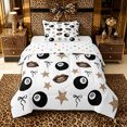 thumbnail image 1 of spefrowx Black Lucky 8 Billiard Twin Comforter Sets for Girls, Leopard Stars Print Bedding Set, Polka Dot Reversible, 2-Piece, 1 Comforter and 1 Pillowcase, 1 of 6