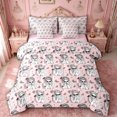 thumbnail image 1 of spefrowx Fashion Woman Full Size Bedding Sets for Kids, Pink Black Butterfly Animal Full Size Bed in a Bag, Pink Reversible, 7pcs, 1 of 6