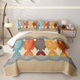 thumbnail image 1 of spefrowx Folk Koi Carp Twin Quilt Set for Girls Boys, Shipping Marine Life Animals Twin Coverlet Set, 2 Pieces, 1 of 7