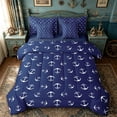 thumbnail image 1 of spefrowx Ocean Anchor Twin Bedding for Men, Navy Nautical Marine Bedding Comforter Set, Navy Reversible, 7 Pieces, 1 of 6