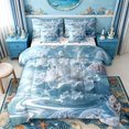thumbnail image 1 of spefrowx Seashell Coral Twin Bedding for Kids, Swirl Textured Marble Starfish Bedding Comforter Set, Stars Reversible, 7pcs, 1 of 6