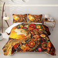 thumbnail image 1 of spefrowx Vintage Girl Princess Bed Spread Queen for Women, Paisley Boho Folk Flower Queen Coverlet Set, 3pcs, 1 of 7