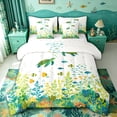 thumbnail image 1 of spefrowx Watercolor Sea Turtle Queen Bedding, Green Seaweed Sealife Bedding Comforter Set Queen, 7-Piece, 1 of 6