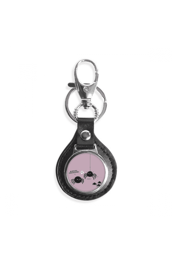 spider pattern insect cobweb illustration key link chain keyholder finder hook metal