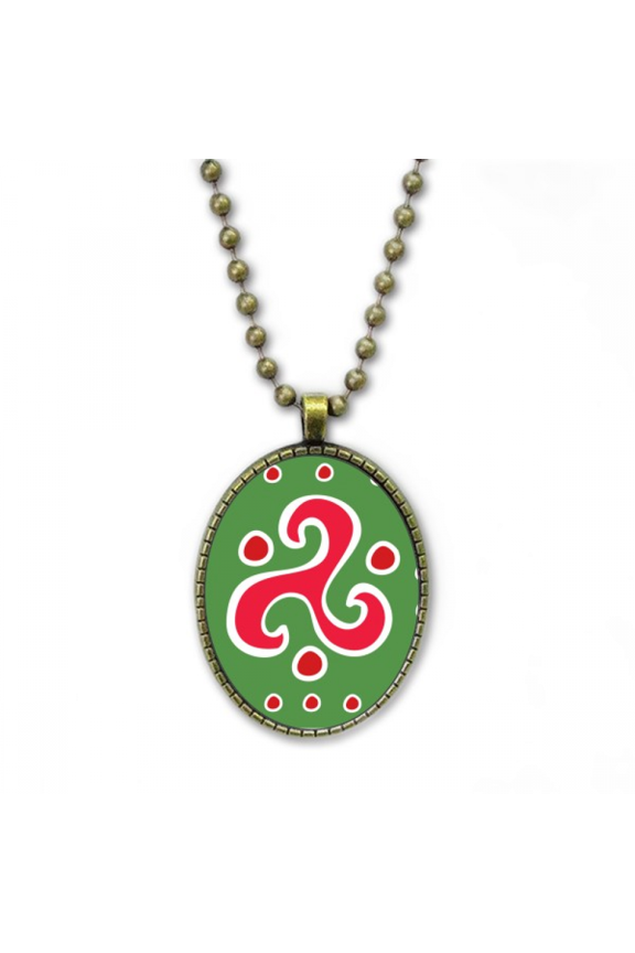 spiral dart mexico totems ancient civilization necklace vintage chain bead pendant jewelry collection