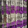 thumbnail image 1 of split Beaded Curtain Doorways Acrylic Hanging Door Beads String Curtains Tassel Room Divider Screen Decor for Doorway Window Living Room Wedding (1, Purple, 39 inch x 78.7 inch), ES041, 1 of 11