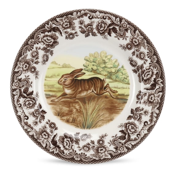 spode woodland rabbit salad plate