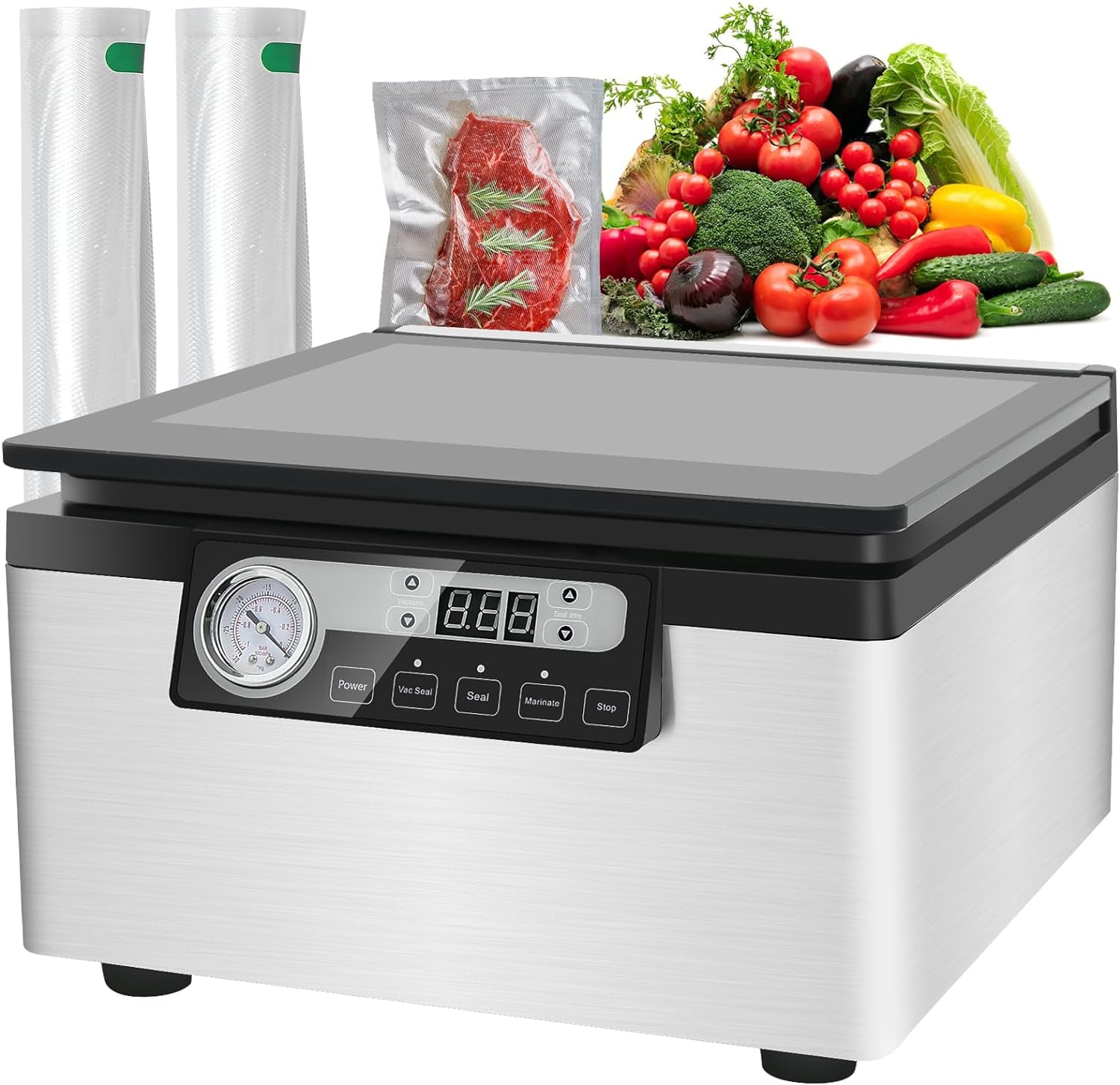 spoonlemon 12 inch Chamber Vacuum Sealer, 7.6QT Automatic Commercial