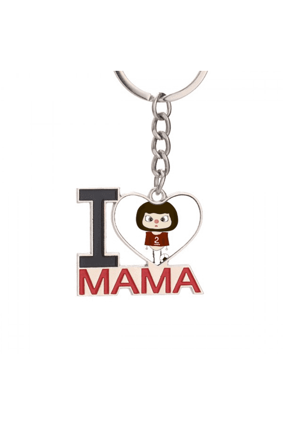 sport soccer competition co score uu Keychain Metal Keyring Holder Love MAMA Mother