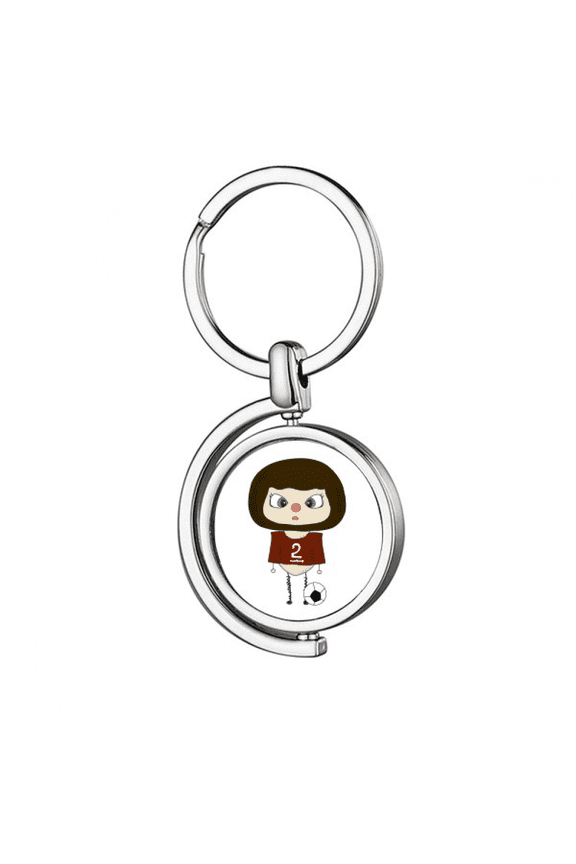 sport soccer competition co score uu rotating keychain metal keyring holder