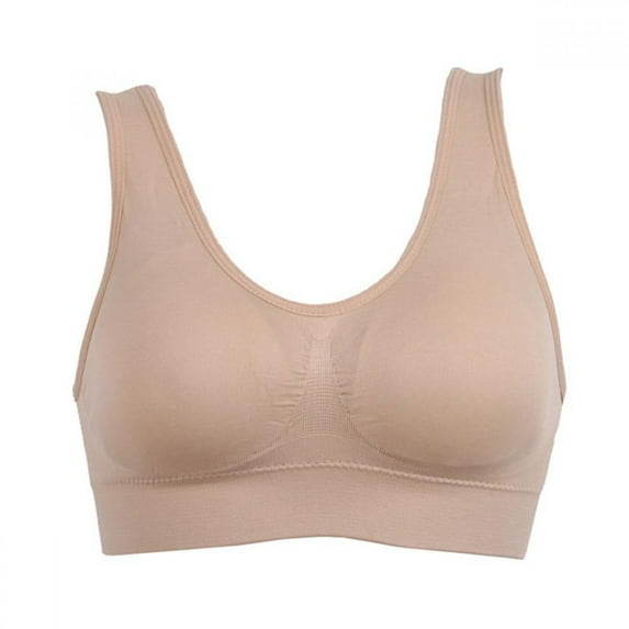 sports bras for women,padded essential Women's Support Racerback,Seamless ,Side Buckle Sports Bras,Yoga,Lingerie,Underwear Without Steel Rings ,Yoga Vest,Workout Gym Activewear Bra,skin color