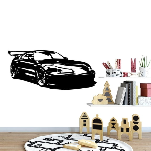 sports car Decal Removable Vinyl Mural Poster For Baby Kids Rooms Decor Wall Decoration Murals 43x19cm