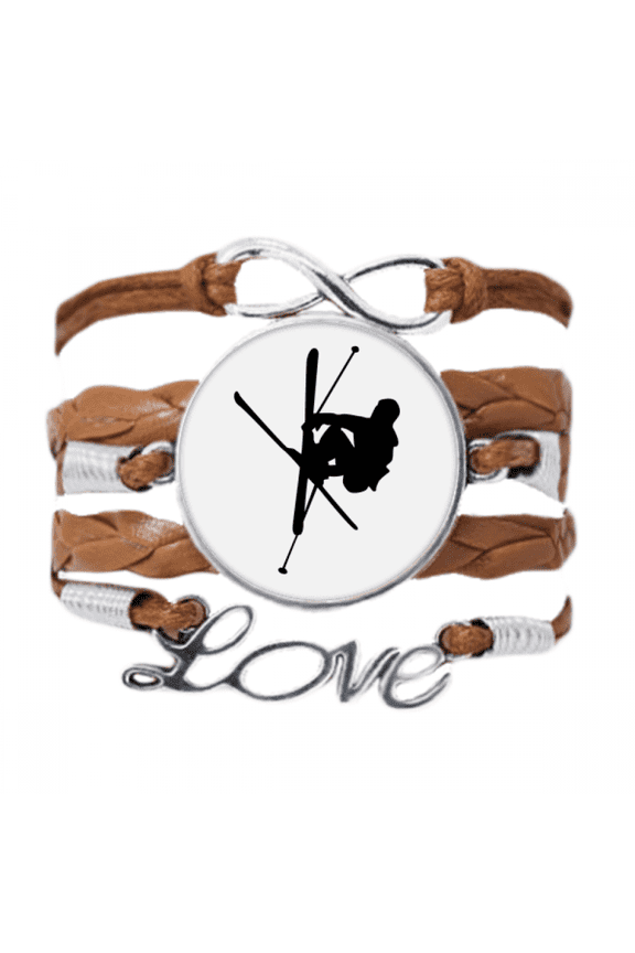 sports physical education skiing player bracelet love chain ornament wristband