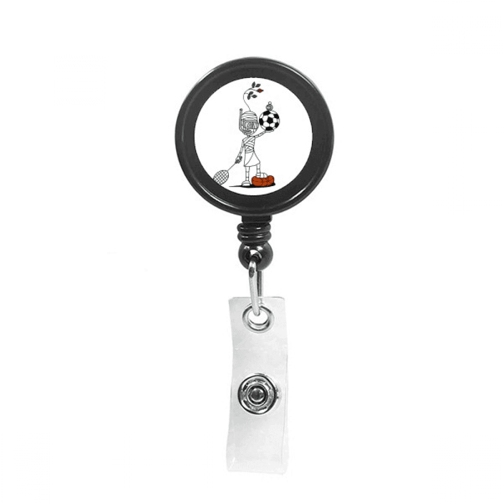 sports  soccor balls Retractable Keychain Badge Holder ID Badge