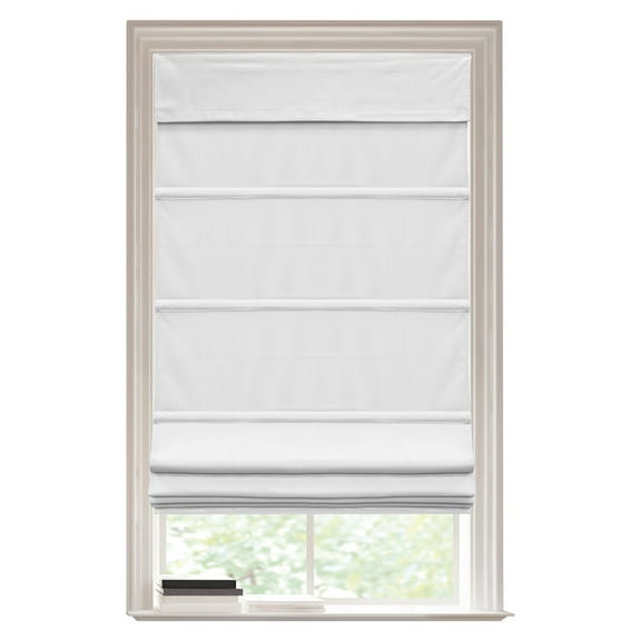 spotblinds Classic Ready Made Cordless Blackout Roman Shades for Windows - Window Blinds with Blackout Shades Room Darkening Blinds - 31 Inch Width x 64 Inch Length In White