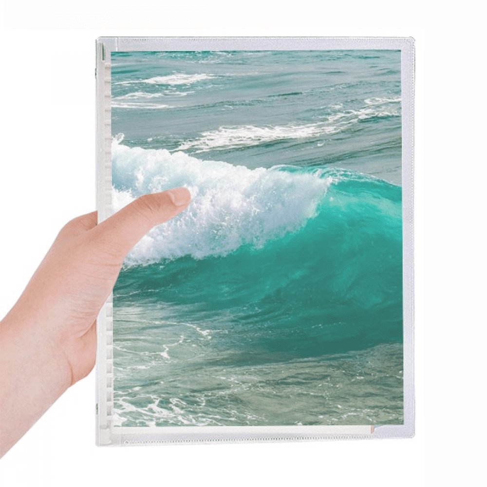 spray water sea wave science nature picture notebook loose diary refillable journal statiry
