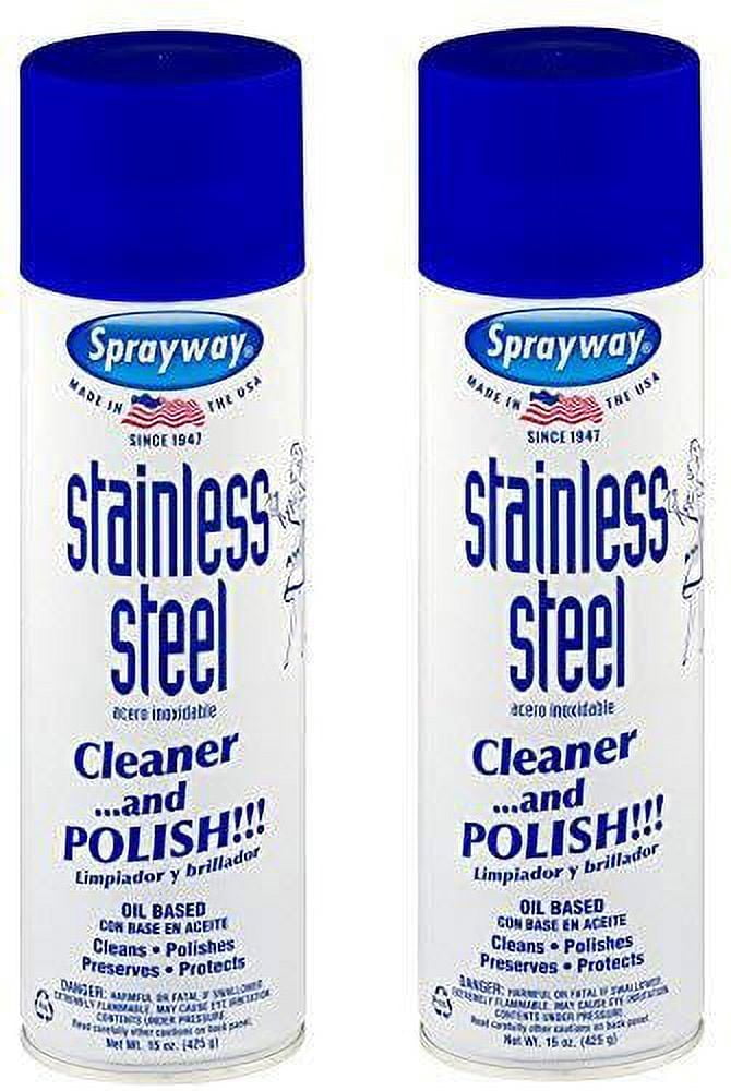 Sprayway SW841R Stainless Steel Cleaner & Polish, 15 Oz