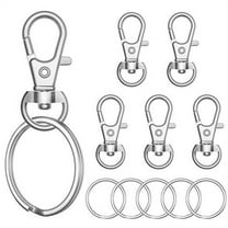 60pcs Keychain Bulk,Key Chain Swivel Hook D Rings,Slide Buckles, Magnetic  Snap Button for DIY Handbag Purse Hardware Craft (Bronze)