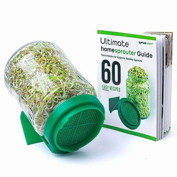 sprout-me Sprout Maker Jar | Hygienic Glass Sprout Maker Jar With 60 Recipe Book