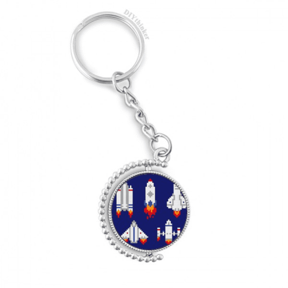 spship rocket astronomy rotatable keyholder disc accessories chain clip