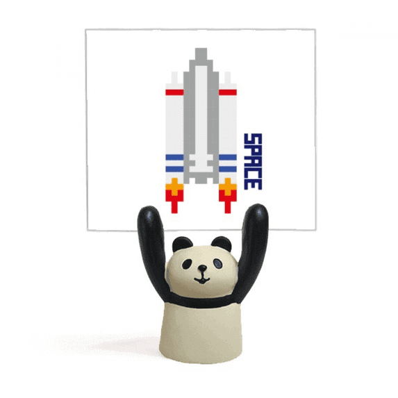 spship rocket universe memo holder cartoon animal panda stand decoration