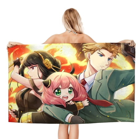 spy x family anya Gifts Beach Towel for Women Girl Birthday Inspired Fan Bath Outdoor Music Lover