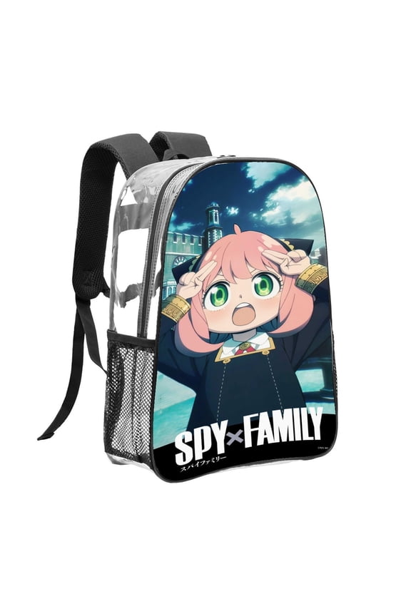 spy x family anya Pattern Transparent Backpack Lightweight And fashionable Showcasing Personality And Leading The Trend