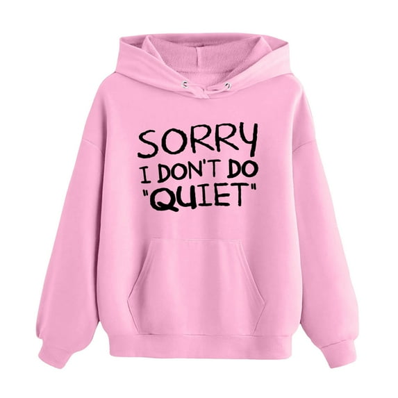 sqhvo Sorry I Dont Do Quiet Kids Hoodie Long Sleeve Pullover Graphic Sweatshirt with Pocket Unisex