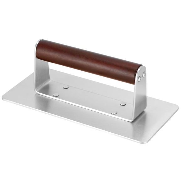 square Press Smash Burger & Bacon Press, Steak Weight & Panini Maker with Beechwood Handle for Versatile Cooking